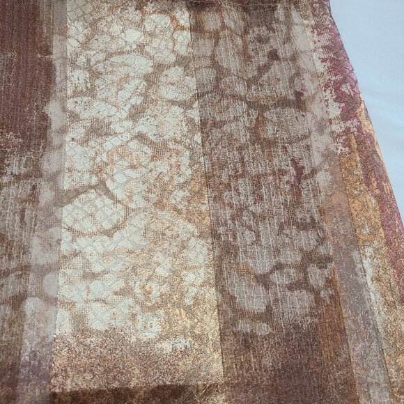 Chapel Hill Chocolate Madagascar Sheer Rod Pocket Curtains 2 Panels 63" Long - Picture 3 of 8